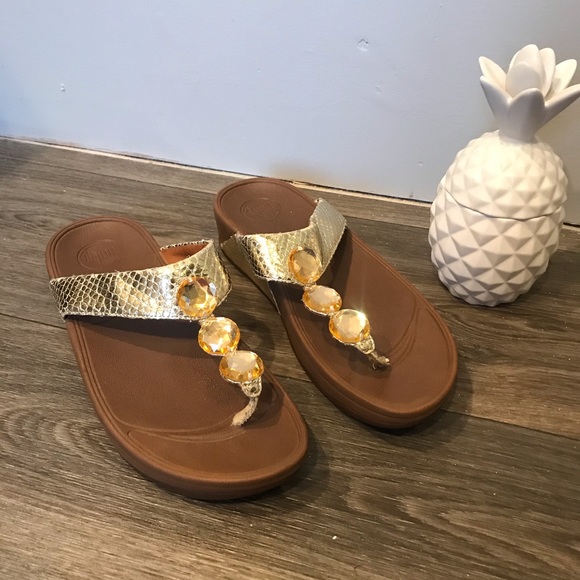 FitFlop Petra Sandals - Pale Gold - Picture 2 of 8